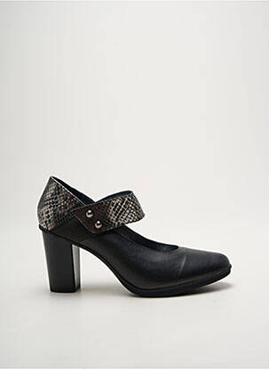 Escarpins tissage satiné talon de 7 à 9cm noir J.METAYER femme