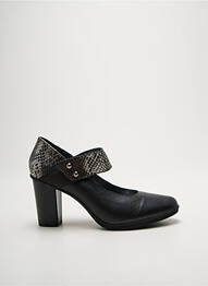 Escarpins tissage satiné talon de 7 à 9cm noir J.METAYER femme