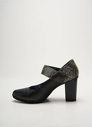 Escarpins tissage satiné talon de 7 à 9cm noir J.METAYER femme