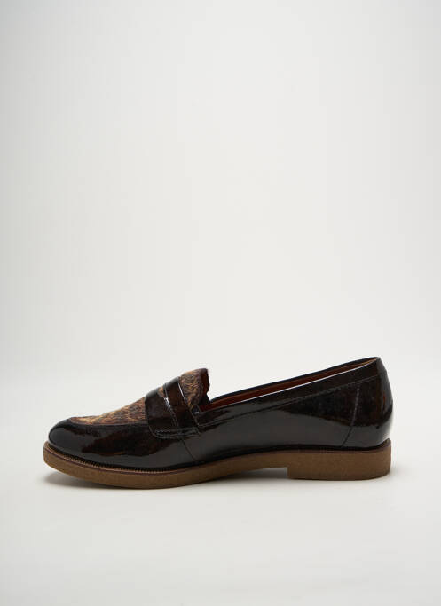 Mocassins matière lisse talon plat jusqu'à 3cm marron TAMARIS femme