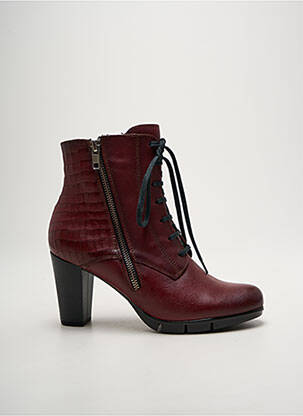 Bottines/boots matière lisse talon de 7 à 9cm violet BAERCHI femme