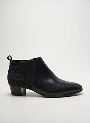 Bottines/boots tissage satiné talon de 4 à 6cm noir ARA femme