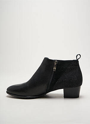 Bottines/boots tissage satiné talon de 4 à 6cm noir ARA femme