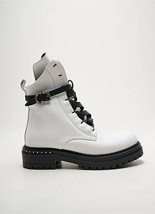 Bottines/boots matière lisse talon de 4 à 6cm blanc METAMORF'OSE femme