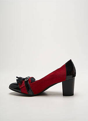 Escarpins matière lisse talon de 4 à 6cm rouge J.METAYER femme