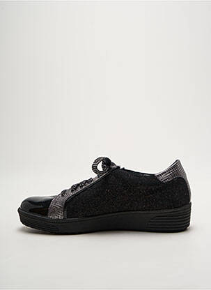 Baskets nubuck talon plat jusqu'à 3cm noir GEO-REINO femme