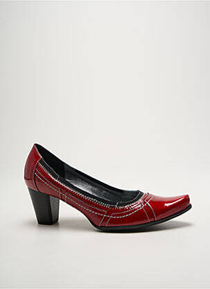Escarpins cubain talon de 4 à 6cm rouge GEO-REINO femme