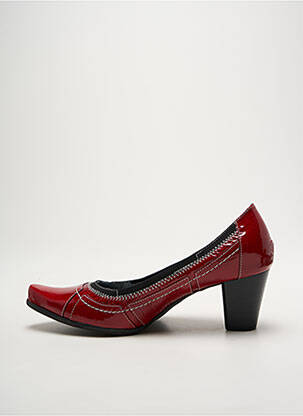 Escarpins cubain talon de 4 à 6cm rouge GEO-REINO femme