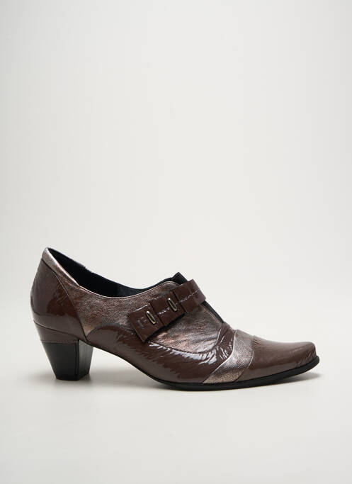 Derbies bout pointu talon de 4 à 6cm gris J.METAYER femme