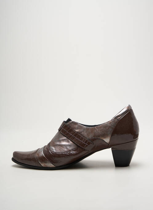 Derbies bout pointu talon de 4 à 6cm gris J.METAYER femme