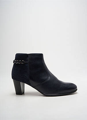 Bottines/boots tissage satiné talon de 4 à 6cm bleu ARA femme