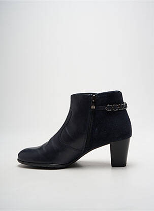 Bottines/boots tissage satiné talon de 4 à 6cm bleu ARA femme