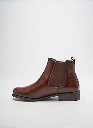 Bottines/boots matière lisse talon plat jusqu'à 3cm marron ROCK & ROSE femme