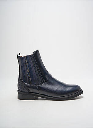 Bottines/boots matière lisse talon plat jusqu'à 3cm bleu ROCK & ROSE femme