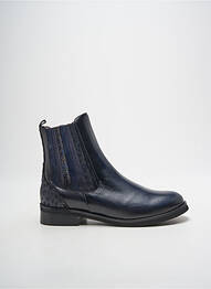 Bottines/boots matière lisse talon plat jusqu'à 3cm bleu ROCK & ROSE femme