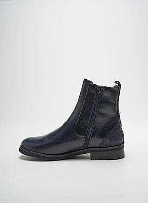 Bottines/boots matière lisse talon plat jusqu'à 3cm bleu ROCK & ROSE femme