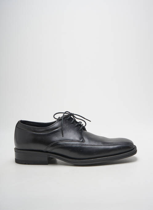 Derbies bout carré talon bas noir SLEDGERS homme