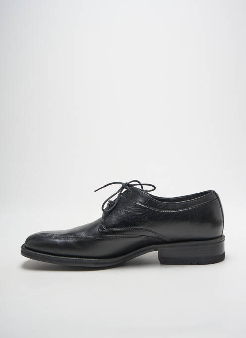 Derbies bout carré talon bas noir SLEDGERS homme
