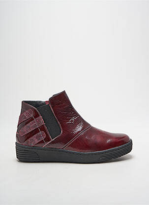 Bottines/boots bout rond talon plat jusqu'à 3cm violet OTTILIA femme