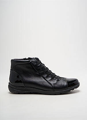 Baskets matière lisse talon plat jusqu'à 3cm noir BAERCHI femme
