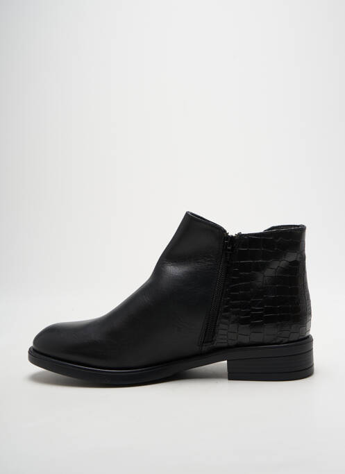Bottines/boots matière lisse talon plat jusqu'à 3cm noir OTTILIA femme