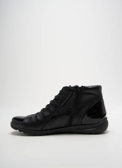 Baskets matière lisse talon plat jusqu'à 3cm noir BAERCHI femme