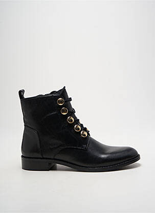 Bottines/boots matière lisse talon plat jusqu'à 3cm noir ELUE PAR NOUS femme