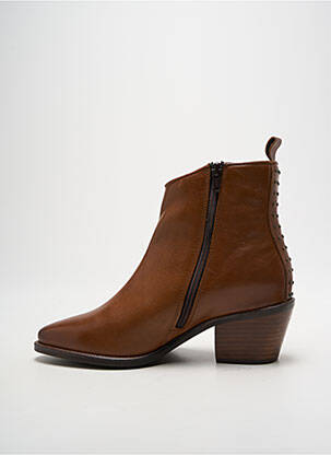 Bottines/boots matière lisse talon de 4 à 6cm marron ELUE PAR NOUS femme