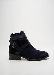 Bottines/boots tissage satiné talon plat jusqu'à 3cm bleu TAMARIS femme