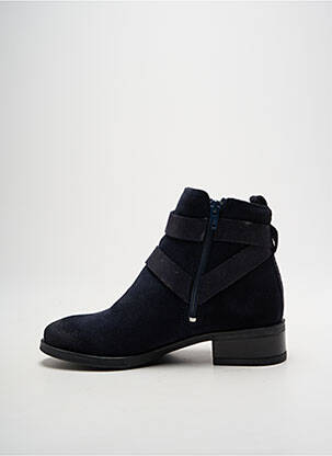 Bottines/boots tissage satiné talon plat jusqu'à 3cm bleu TAMARIS femme