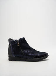 Bottines/boots matière lisse talon plat jusqu'à 3cm bleu ATK femme