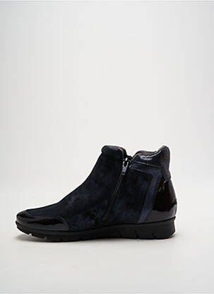 Bottines/boots matière lisse talon plat jusqu'à 3cm bleu ATK femme