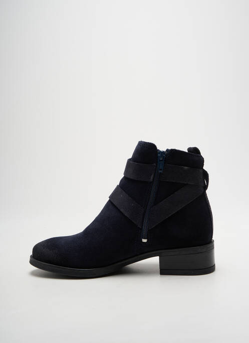 Bottines/boots tissage satiné talon plat jusqu'à 3cm bleu TAMARIS femme