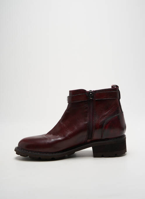 Bottines/boots matière lisse talon plat jusqu'à 3cm violet ROHDE femme