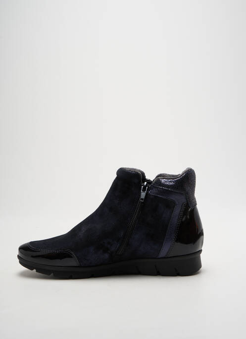 Bottines/boots matière lisse talon plat jusqu'à 3cm bleu ATK femme