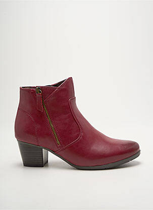 Bottines/boots matière lisse talon de 4 à 6cm violet JANA femme