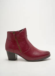 Bottines/boots matière lisse talon de 4 à 6cm violet JANA femme