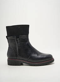 Bottines/boots matière lisse talon plat jusqu'à 3cm noir JANA femme