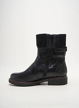 Bottines/boots matière lisse talon plat jusqu'à 3cm noir JANA femme