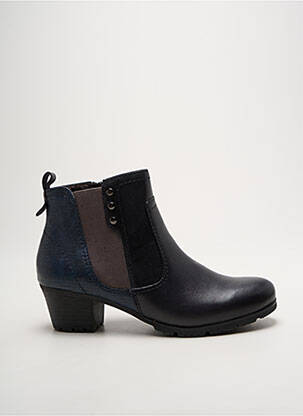 Bottines/boots matière lisse talon de 4 à 6cm bleu JANA femme