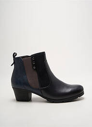 Bottines/boots matière lisse talon de 4 à 6cm bleu JANA femme