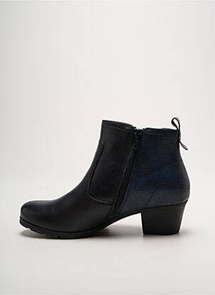 Bottines/boots matière lisse talon de 4 à 6cm bleu JANA femme