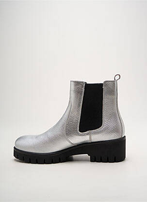 Bottines/boots matière lisse talon de 4 à 6cm argent OTTILIA femme