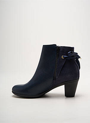 Bottines/boots matière lisse talon de 4 à 6cm bleu SMANN femme