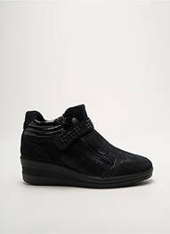 Baskets nubuck talon de 4 à 6cm noir ENVAL SOFT femme