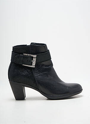 Bottines/boots matière lisse talon de 4 à 6cm noir SMANN femme
