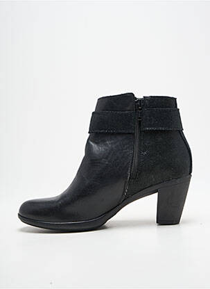 Bottines/boots matière lisse talon de 4 à 6cm noir SMANN femme