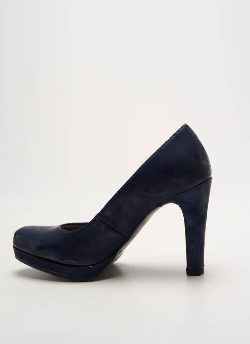 Escarpins matière lisse talon haut de 10cm et plus bleu TAMARIS femme
