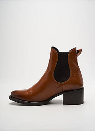 Bottines/boots matière lisse talon de 4 à 6cm marron GOLDEN BROWN femme
