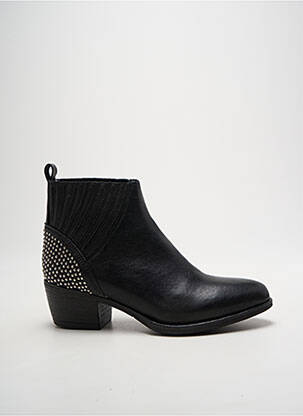 Bottines/boots matière lisse talon de 4 à 6cm noir MEDELLIN femme